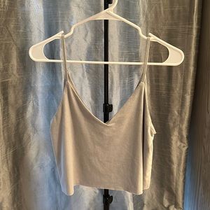 Forever 21 Super Soft Gray Crop Top (Size M)